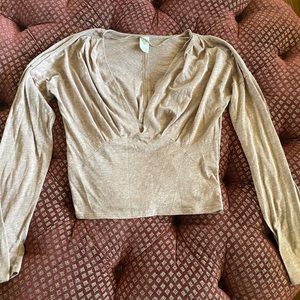 Free People Long Sleeve Crop Top